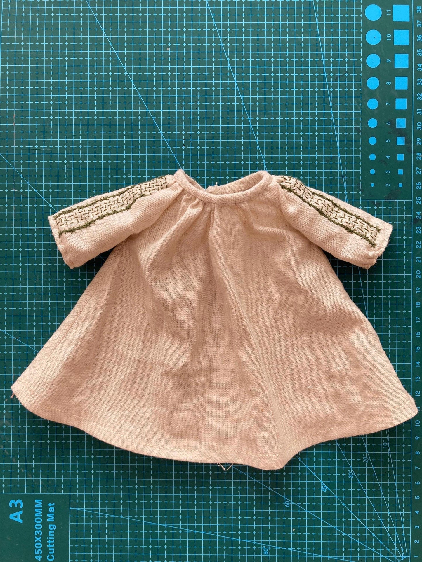 Dolls Smock and Under Dress - 13” Waldorf Doll size for a doll or teddy