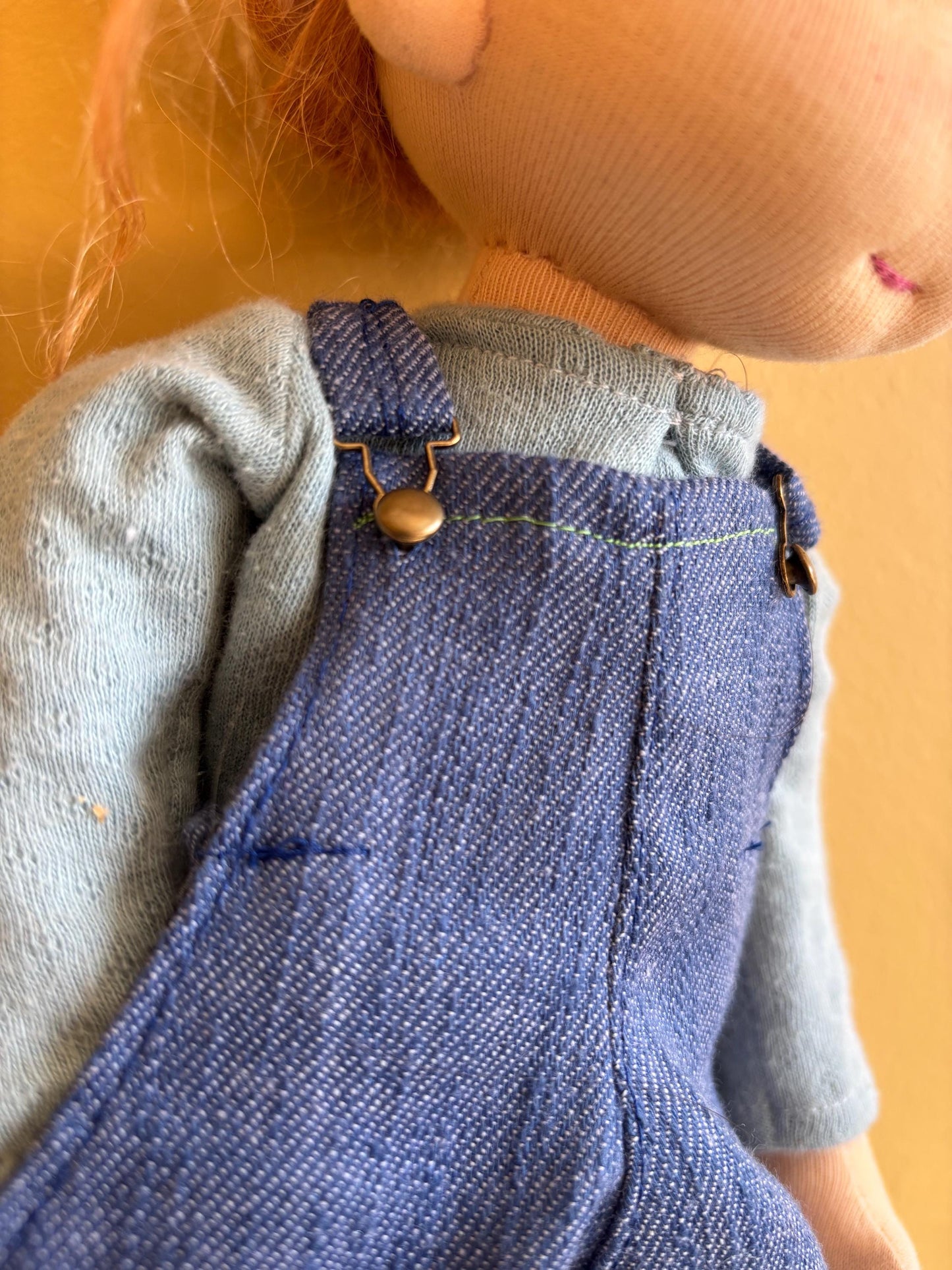 Dolls Dungarees -  13.5” Waldorf Doll size for a doll or teddy