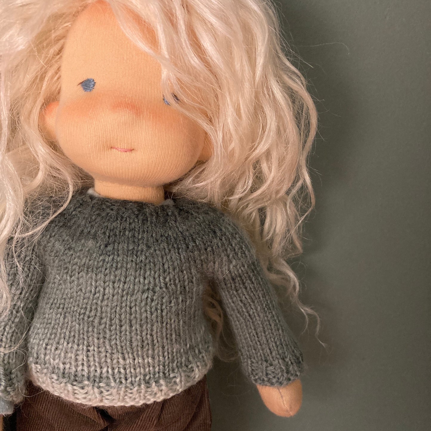 Dolls Yolk Neck Jumper - 13” Waldorf Doll size