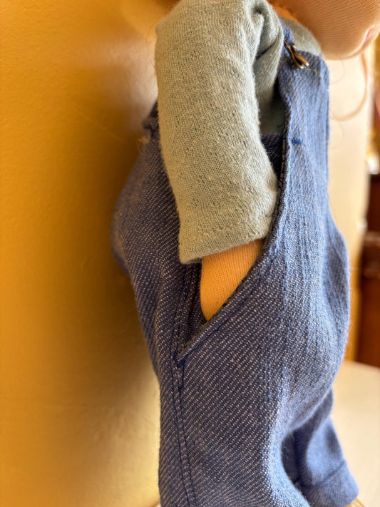 Dolls Dungarees -  13.5” Waldorf Doll size for a doll or teddy