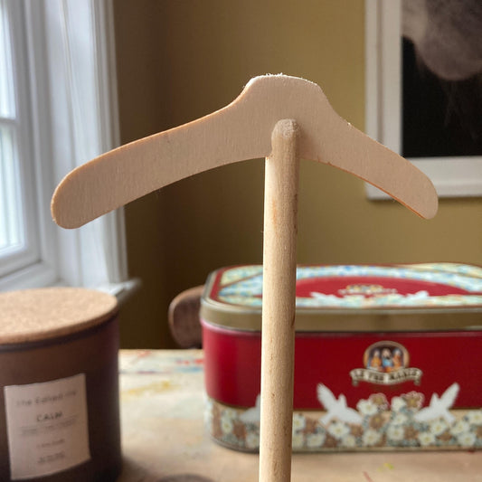 Handmade Collapsible Doll Clothes Display - 10-15" Doll Outfit Stand